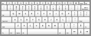 laptop keyboard-computer isolated white key button